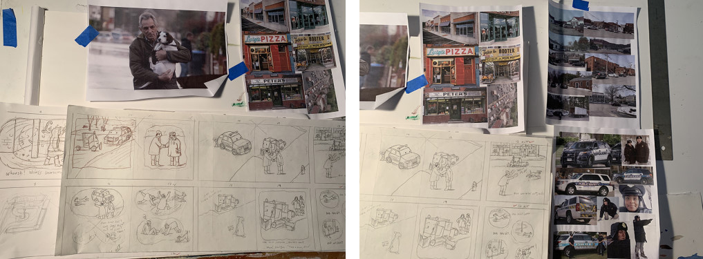 Sketches and inspiration for Small Walt Spots Dot - 2 photos