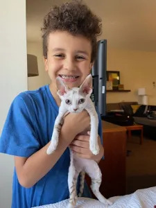 Lucas and kitten